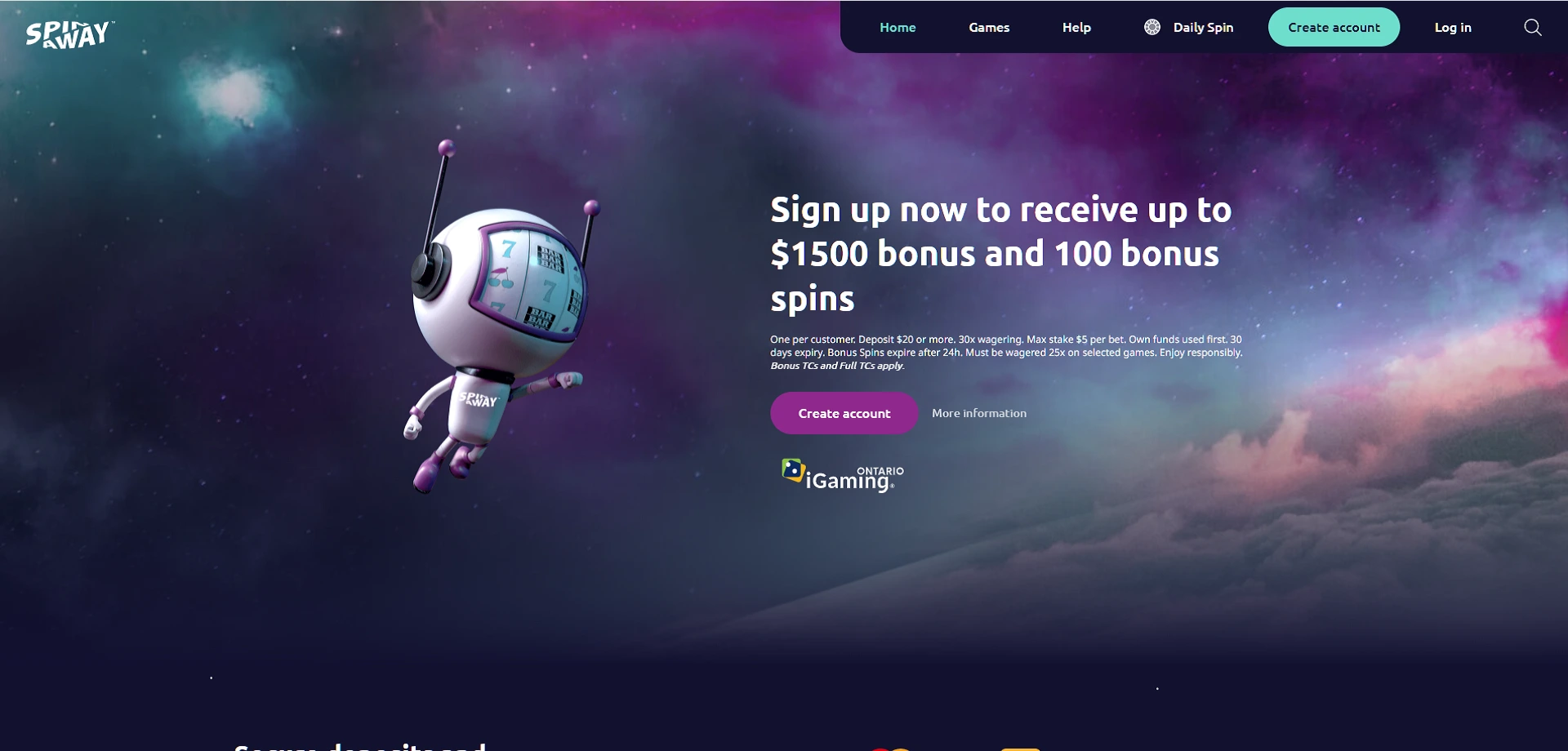 SpinAway Casino Canada gaming environment featuring slots and live dealer tables